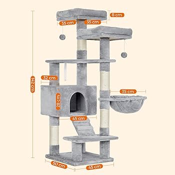 Amazon | FEANDREAキャットタワー 大型猫 据え置き 猫タワー