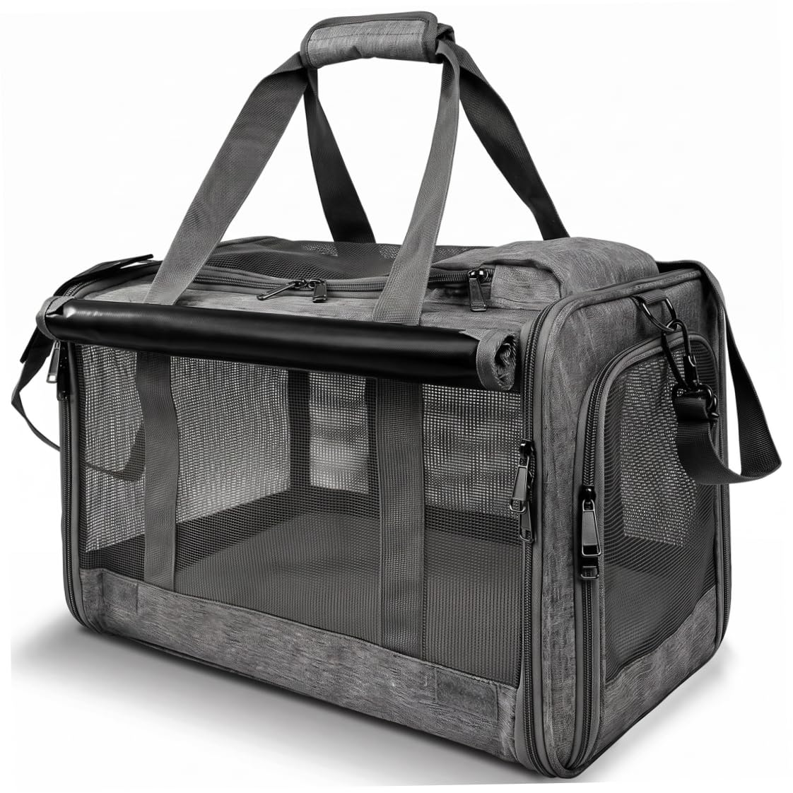 Borse per trasportini per gatti Borsa per animali domestici Borsa per cani da trasporto per cuccioli (20 libbre) Grigio