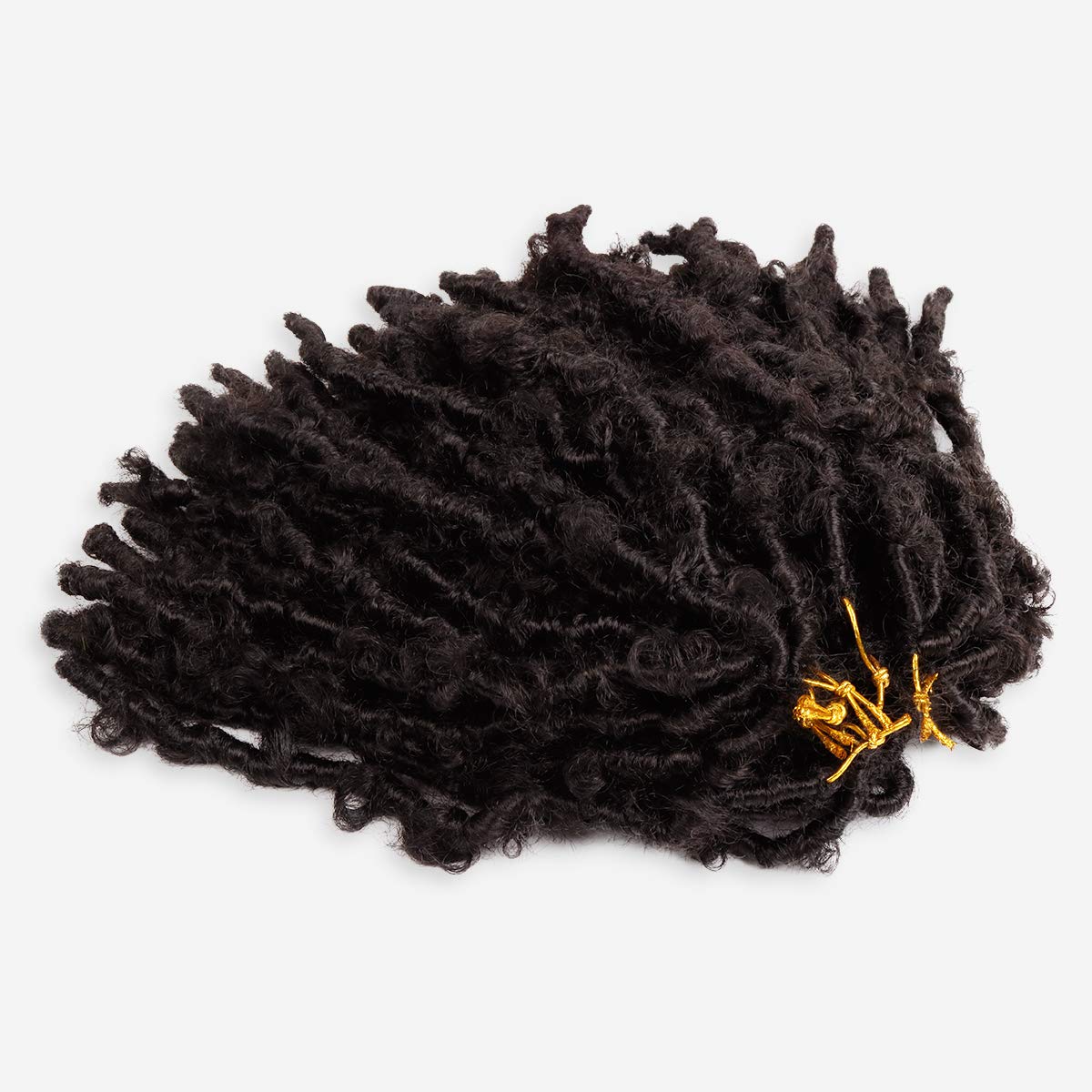 12 Inch 8 Pack AU-THEN-TIC Butterfly Locs Crochet Hair Distressed Faux Locs Crochet Soft Locs Pre Looped Hair Extensions (12 Inch (Pack of 8), 2-Dark Brown)