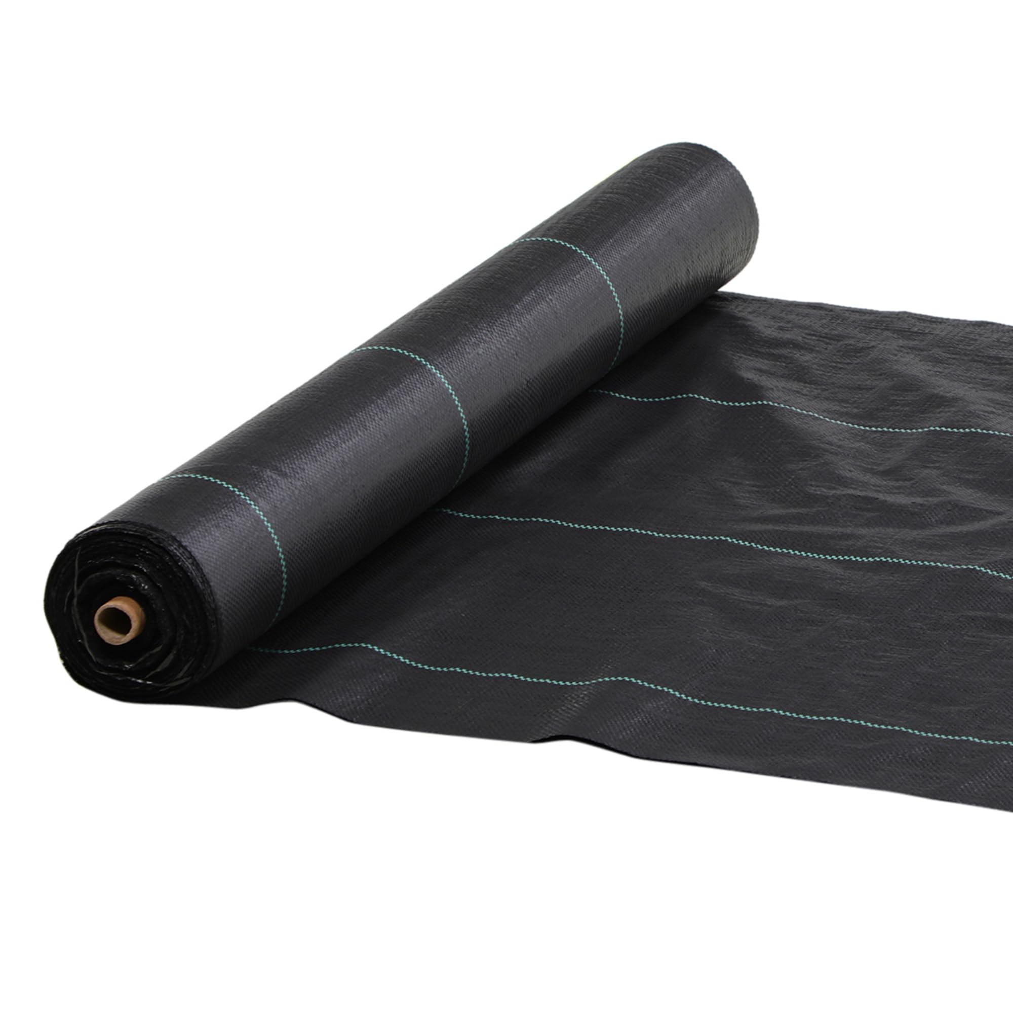 Outsunny Malla Antihierbas Malla Antimaleza 2x100 m Malla Geotextil para Control de Malezas y Malas Hierbas de Jardín Rollo de Malla Antimaleza para Terraza Patio Negro