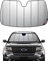 Vista 8 de Parasol de parabrisas para Ford Explorer 2020-2025, reversible, plateado/negro