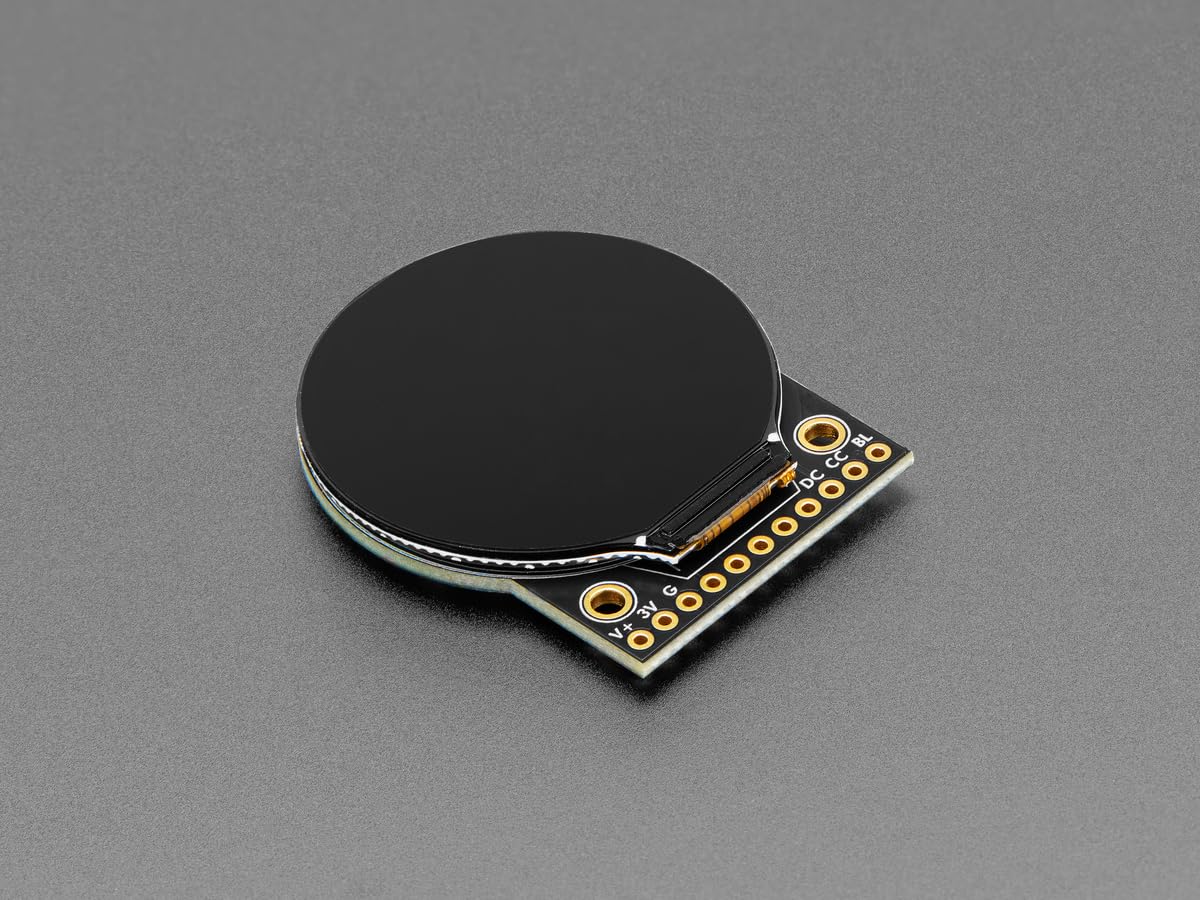 Adafruit Écran rond TFT LCD 1,28" 240 x 240 avec fente microSD, GC9A01A, EYESPI, 6178
