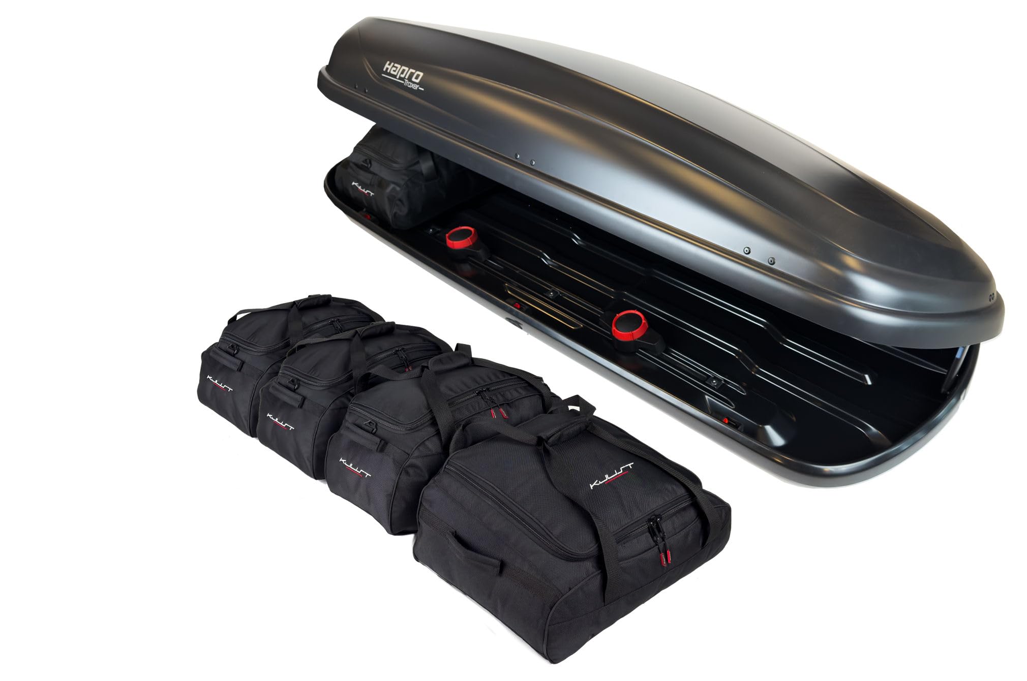 KJUST Taschen Set 5stk kompatibel mit Dachbox HAPRO TRAXER 8.6