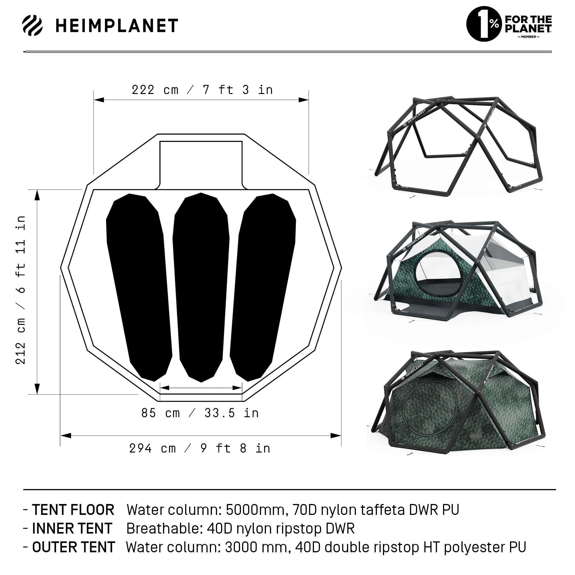 Amazon.co.jp: HEIMPLANET オリジナル | THE CAVE XL V2 3人用ドーム
