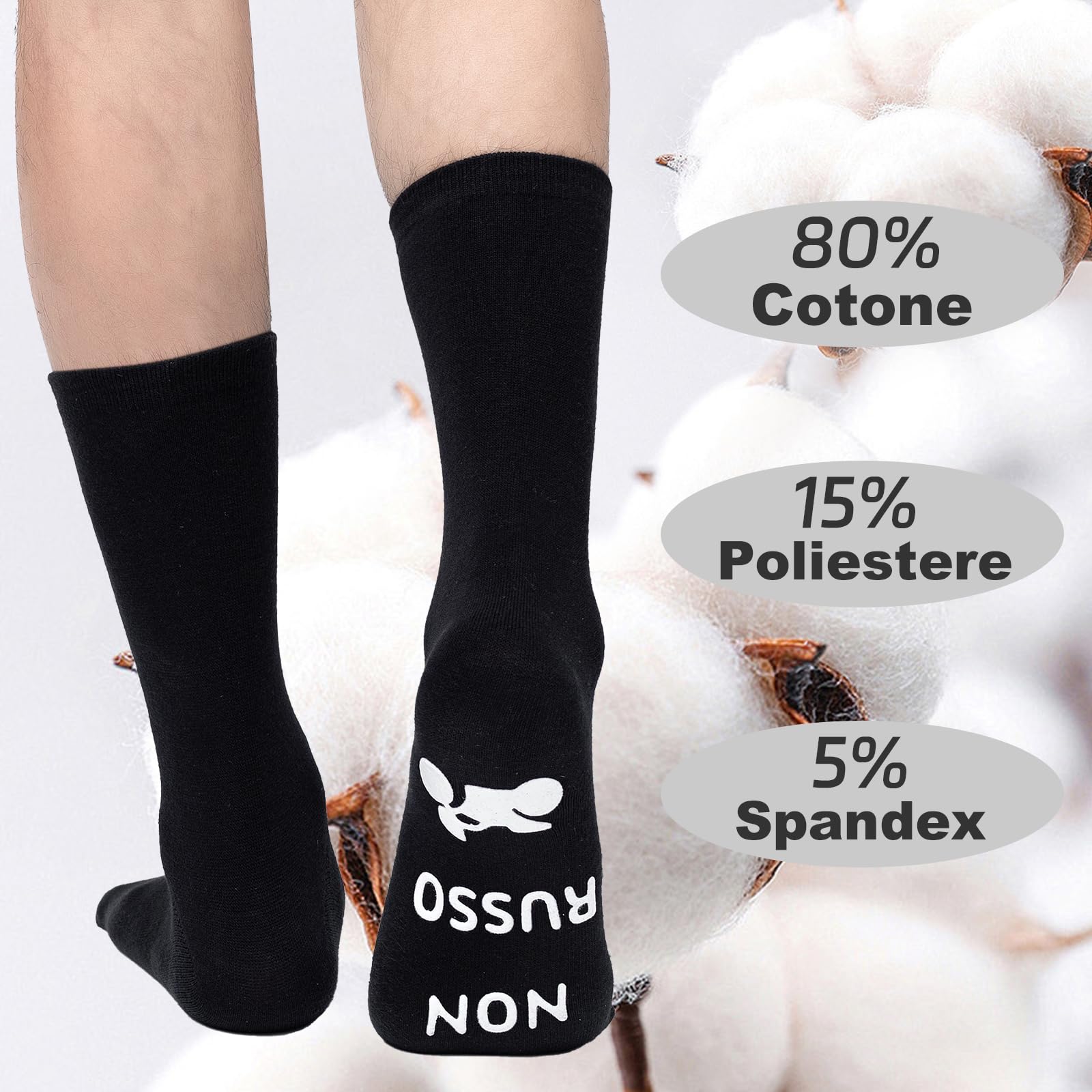 BISOUSOX Regalo per Padre Nonno 1 Paio Calzini Divertenti da Uomo Taglia 40-46 Regalo per la Festa del Papà Gli Amanti Della Moto Compleanno Uomo Cotone Calzini Strani e Divertenti Uomo Regalo