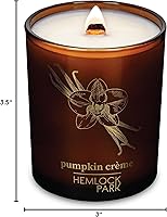 Vista 21 de Hemlock Park Vela de mecha de madera ámbar y dorada hecha a mano con cera de coco natural (estándar de 7.2 onzas, ámbar)