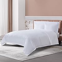 Vista 1 de THE COTTON & SILK® Juego de Funda de Edredón de Algodón de Fibra Larga 100% de Lujo - Suave y Transpirable - Incluye 1 Funda de Edredón con Lazos
