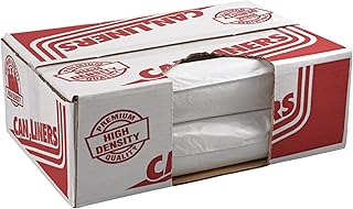 Pitt Plastics High-Density Trash Can Liners, 55 Gallons, 12 microns, Clear, Pack Of 200