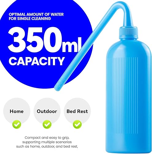 Miniatura 5 de Herramienta de limpieza de bolsas de colostomía - Botella de lavado reutilizable de 10.1 fl oz Compatible con todas las bolsas de ostomía