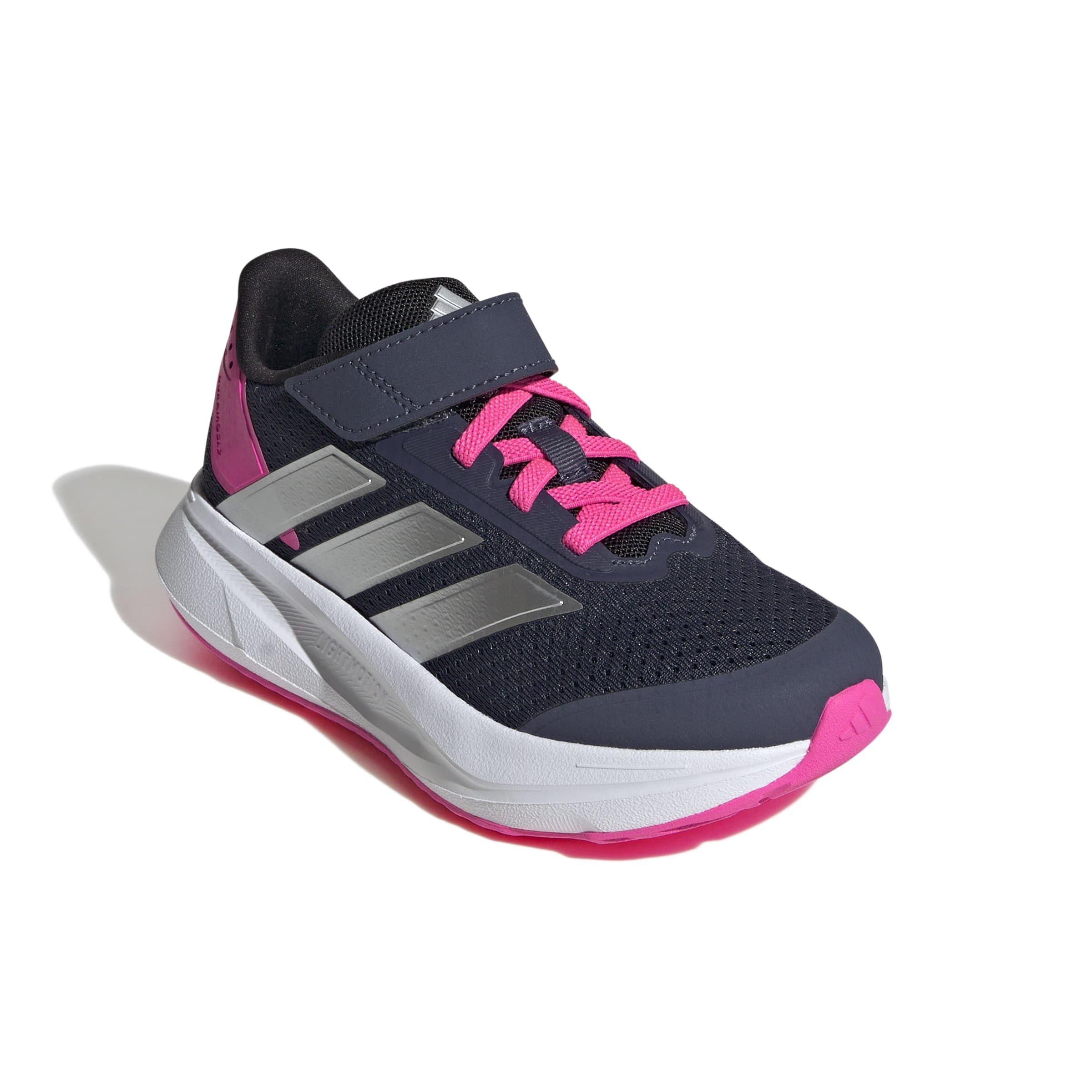 adidas Mixte Enfant Duramo SL2 Hook and Loop Shoes Kids, Shadow Navy/Silver met./Lucid Pink, 28 EU