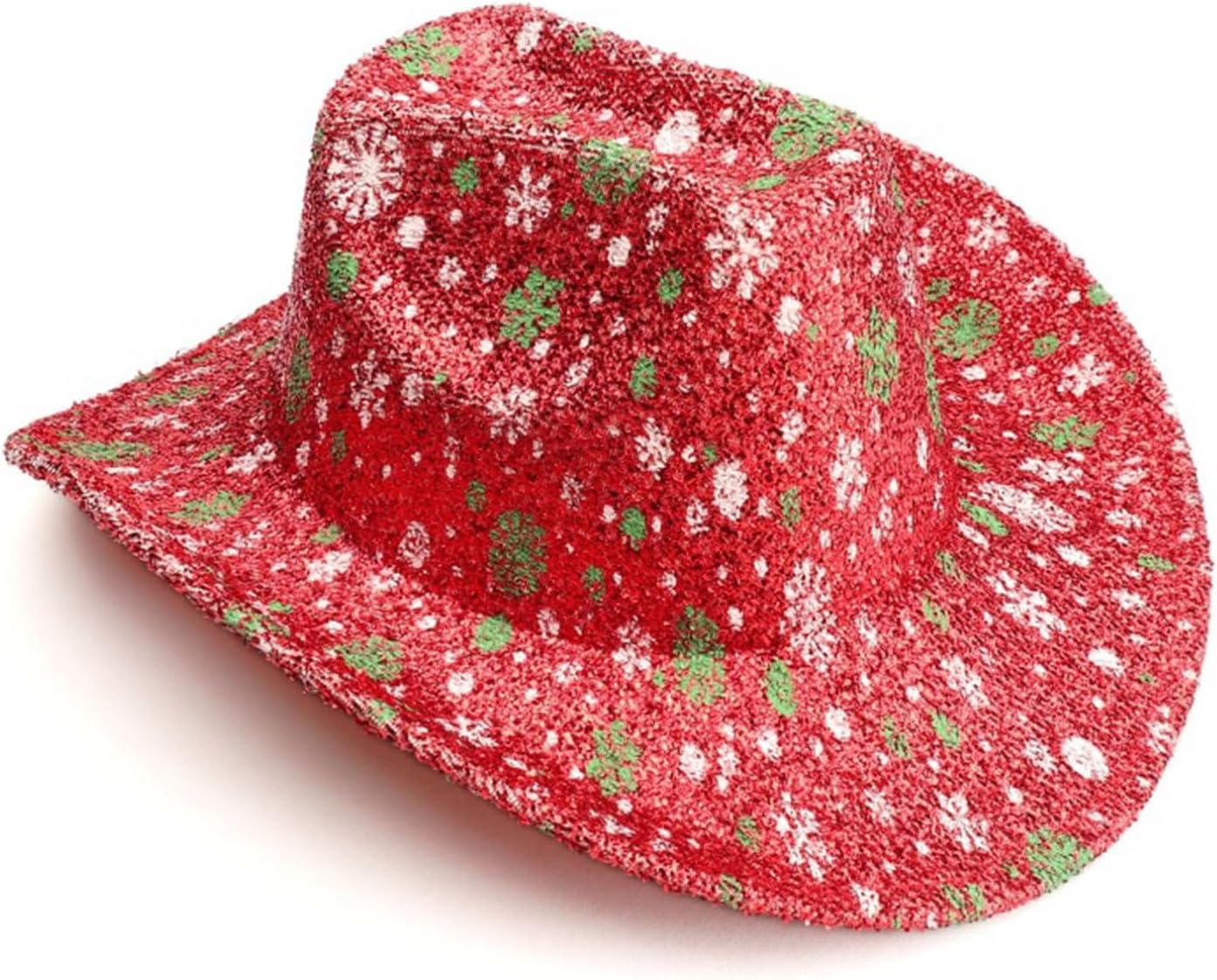 iiniim Buffalo Plaid Lined Cowboy Hat for Christmas Cozy Flannel Accent Western Hat for Holiday Gatherings Headwear