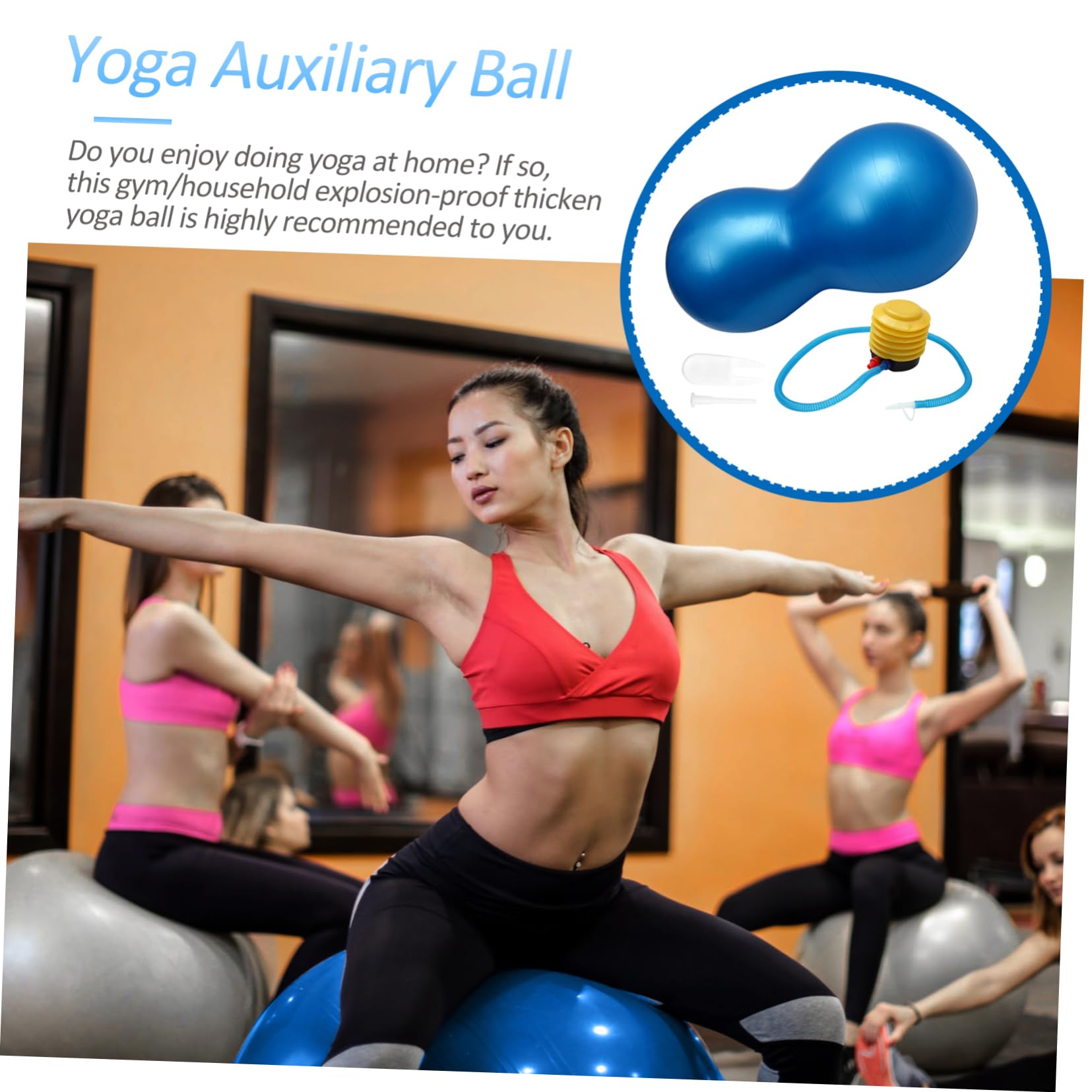 BESPORTBLE Pelota De Masaje para Yoga Pelota De Masaje a De Yoga a De Ejercicio a Auxiliar para a De Fitness a De para Ejercicios a De