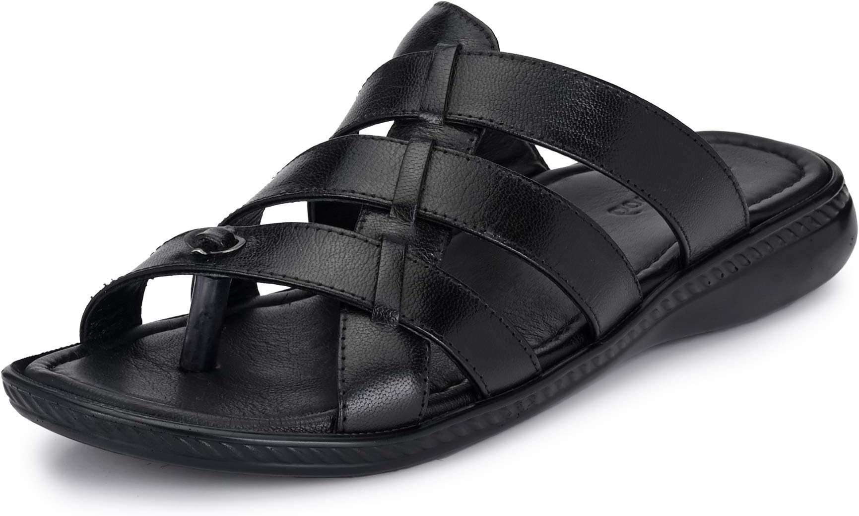 Men BWD 133 Leather Flip Flops Thong Sandals