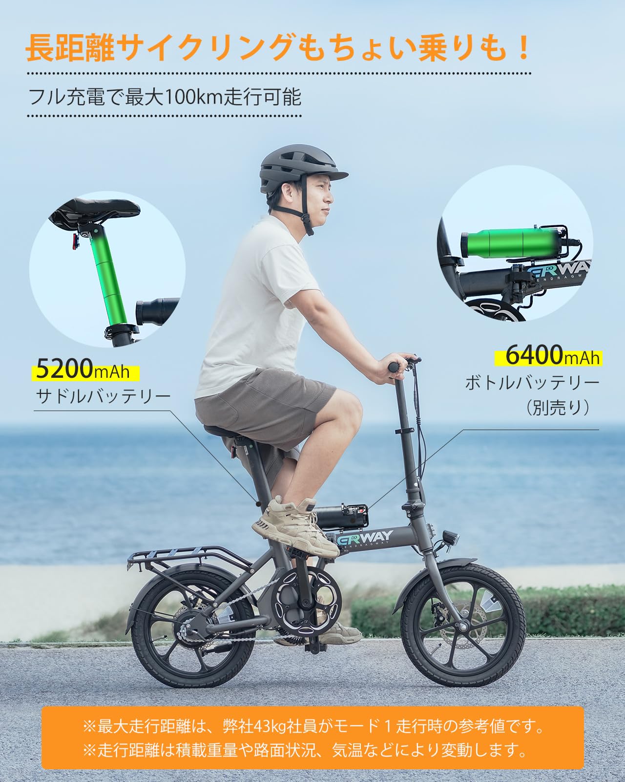 Amazon | ERWAY 電動自転車 折りたたみ 電動アシスト自転車【公道可