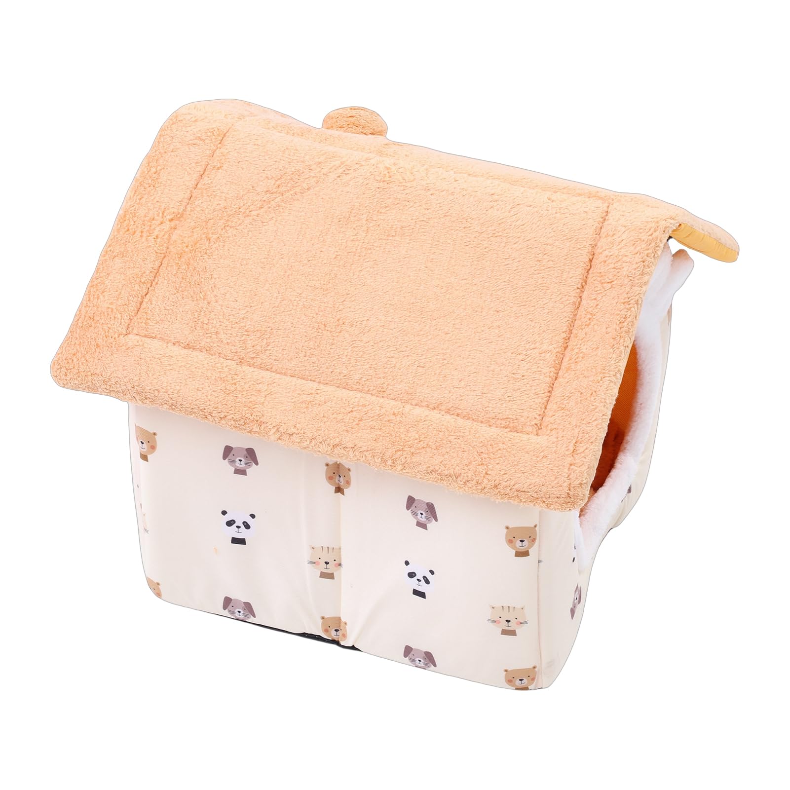 FILFEEL Accogliente Cuccia per Gatti Chiusa con Imbottitura in Peluche Staccabile - Cuccia per Animali Ventilata Invernale Ed Estiva per Gatti e Cani di Piccola Taglia da 2,5 a 7,5 Kg - per in