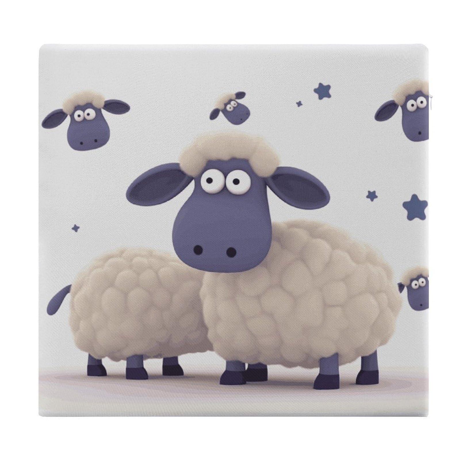 Adfgyerh Style Sheep Cushions Memory Foam For Adults, Seat Cushion Chair Pads Soft, Square Pillows For Dining, Kitchen, Office, Patio Chairs