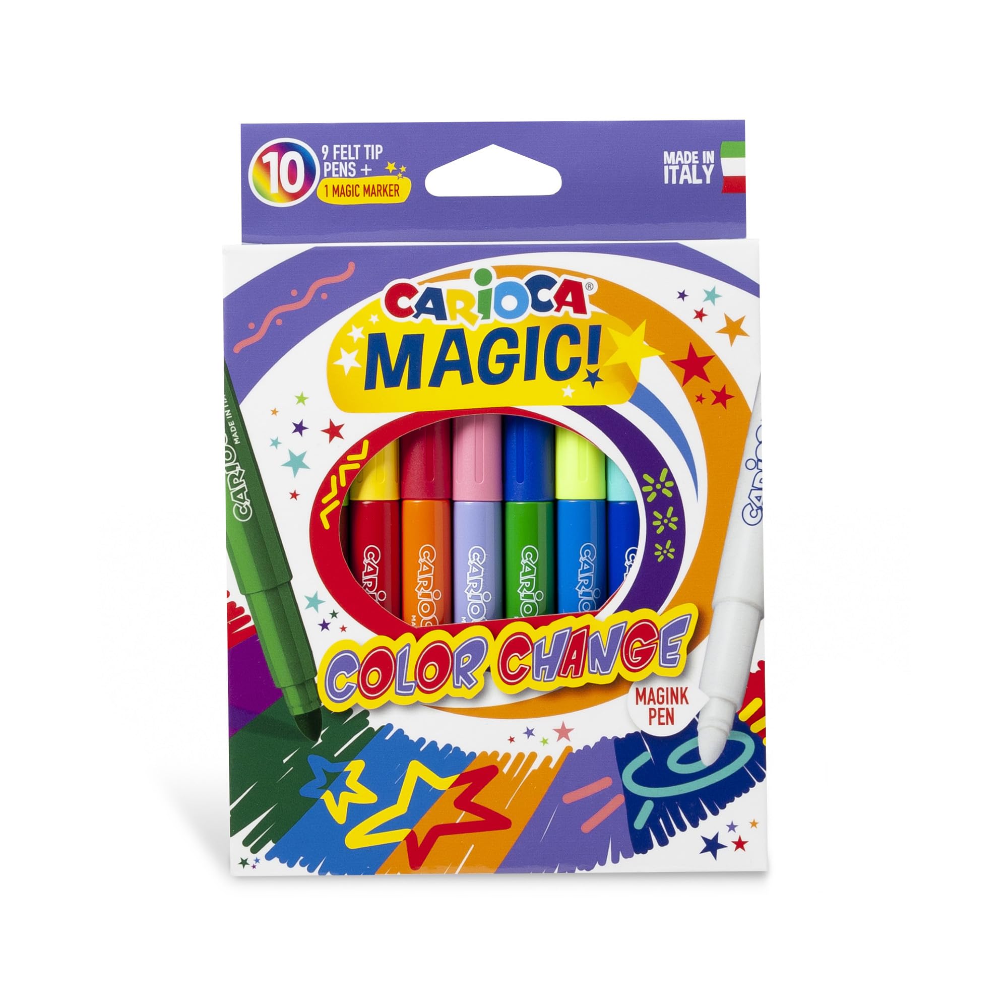 Carioca magic color changre 10pcs felt tip pens