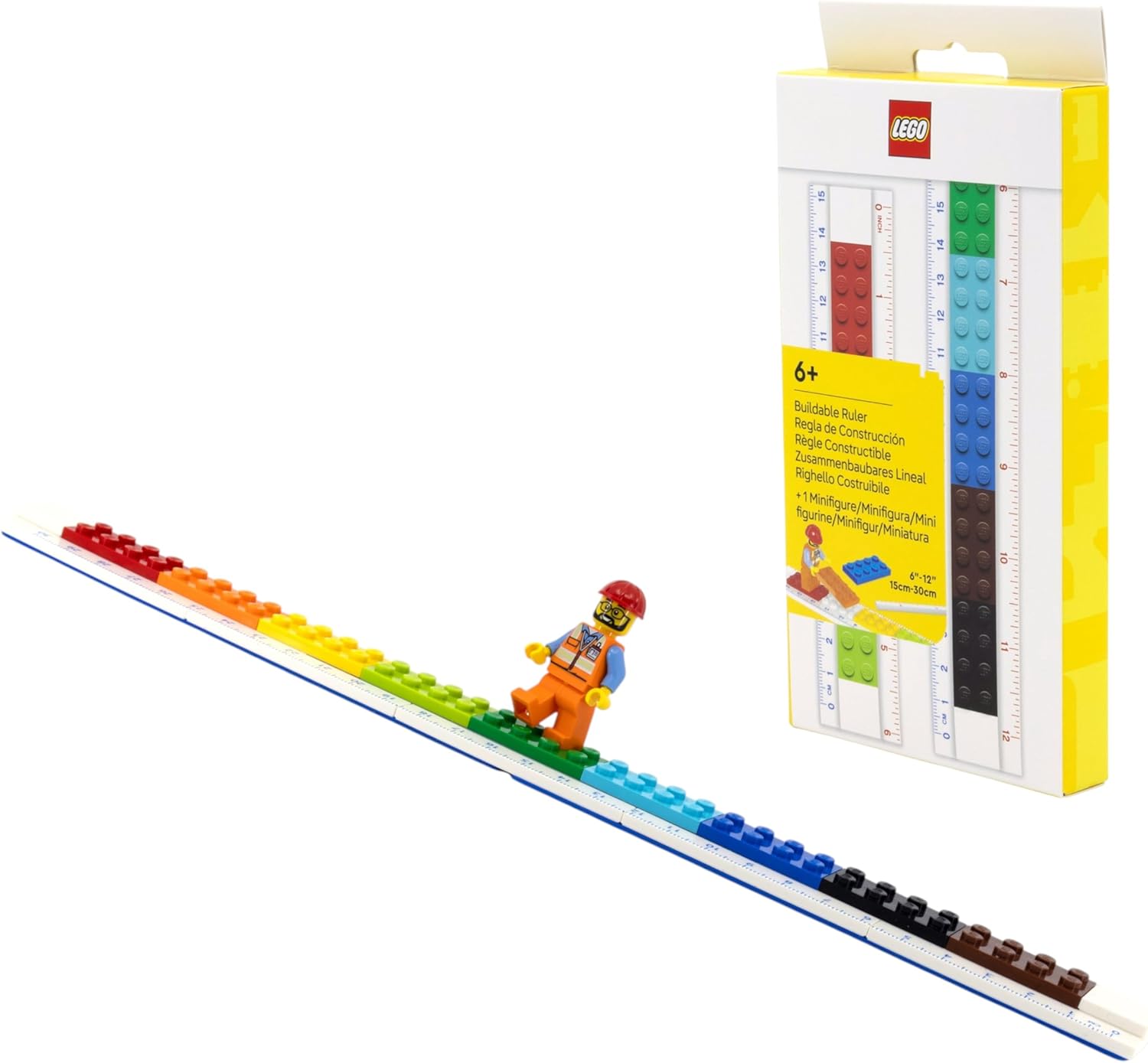 LEGO Buildable Ruler with Construction Worker Minifigure (53709)