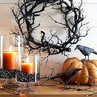 Vista 2 de HappyFiller Gemas de Vidrio Mármoles Planos Negros 1 LB para Rellenos de Jarrones, Arte, Manualidades, Detalles del Hogar, Centros de Mesa de Bodas