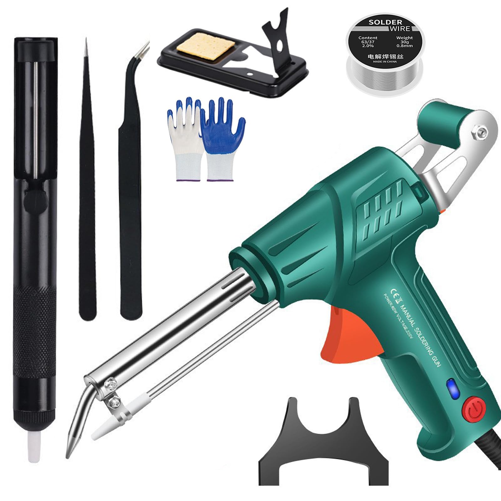 Werkzeug, Manuelles Laserschweiß-Lötpistolen-Set, mehrfarbig, verschiedene Größen(Green,5pcs Set)