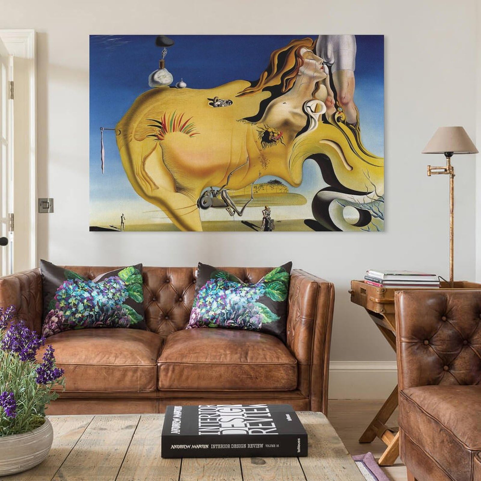 Amazon.co.jp: 大自慰者のサルバドール・ダリの顔絵画キャンバス 部屋