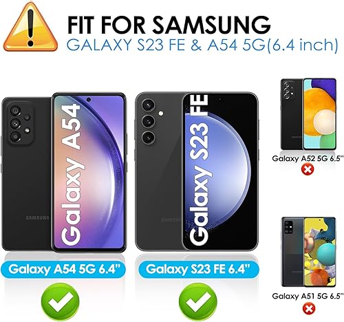 Miniatura 2 de LYWHL Paquete de 2 protectores de pantalla para Samsung Galaxy A54 5G, protector de pantalla de privacidad antiespía, película de vidrio templado,