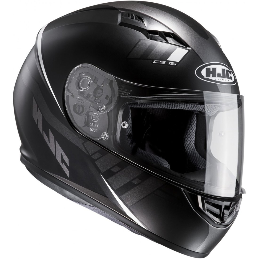 HJC CS 15 Space MC5SF Motorcycle Helmet, Black, Size L Automotive