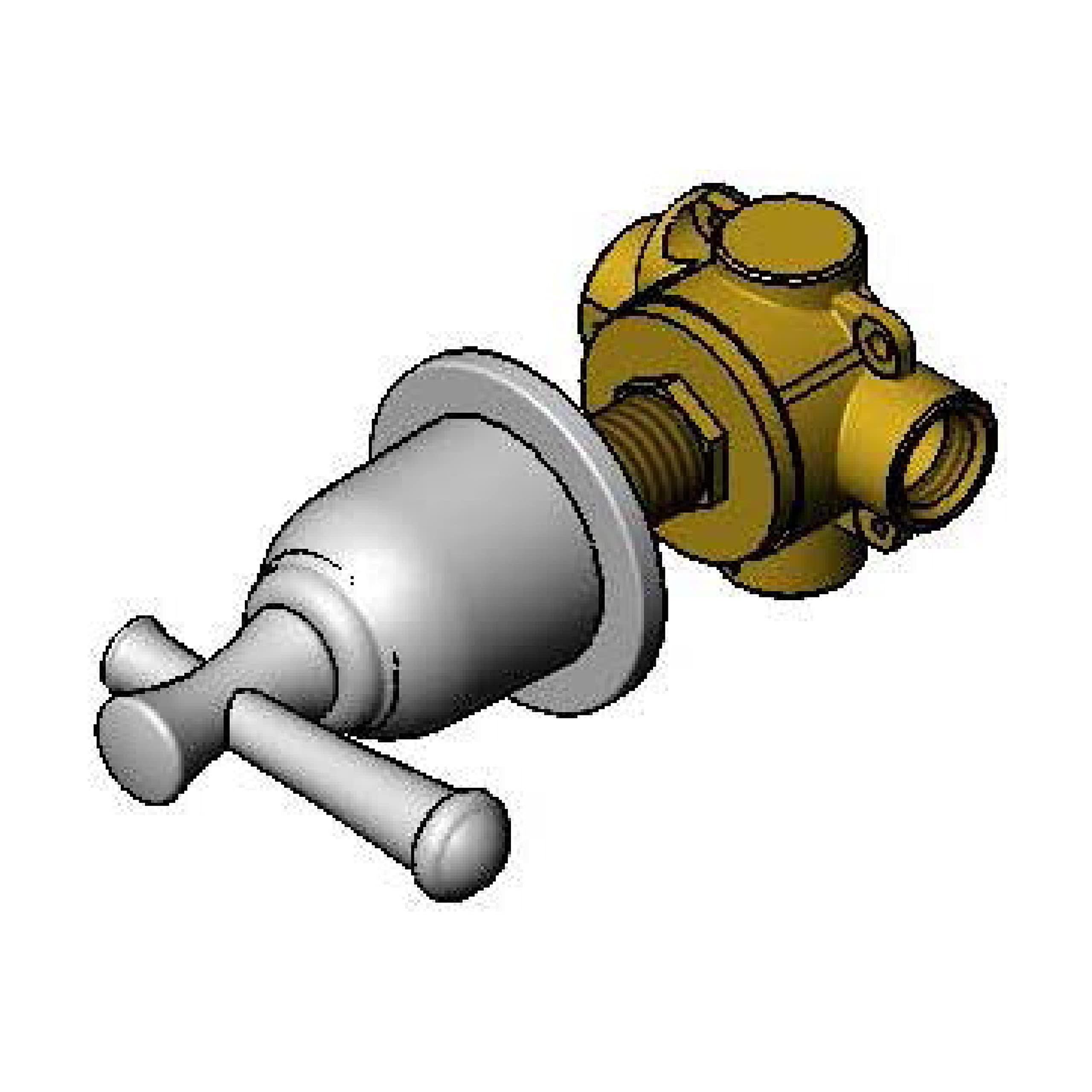 Vanne de dérivation T&S Brass 018590-45 cartouche plomberie chrome poli