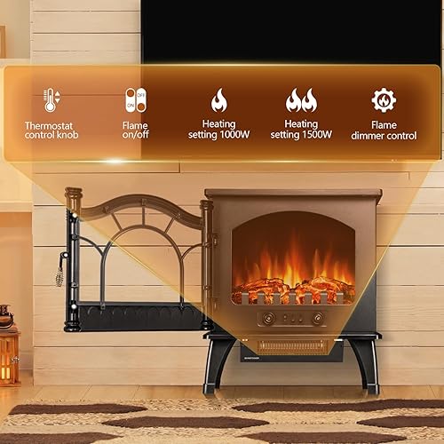 Miniatura 3 de R.W.FLAME - Chimenea empotrable ultrafina para pared (30 y 60pulgadas)