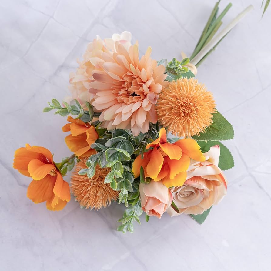 Amazon｜WillingYou オリジナル 造花 ブーケ ガーベラ バラ 花束
