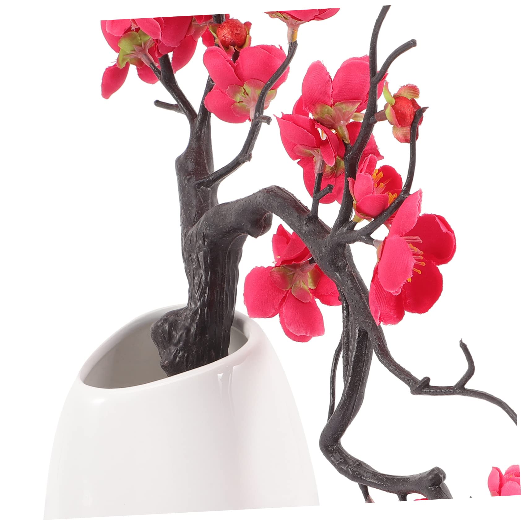 フェイク梅盆栽　工芸盆栽　人工盆栽　梅の花造花　ハンドメイド　造花　盆栽置物 Amazon｜HOMOCONO 人工梅の花 造花鉢植え 盆栽装飾 シミュレーション梅