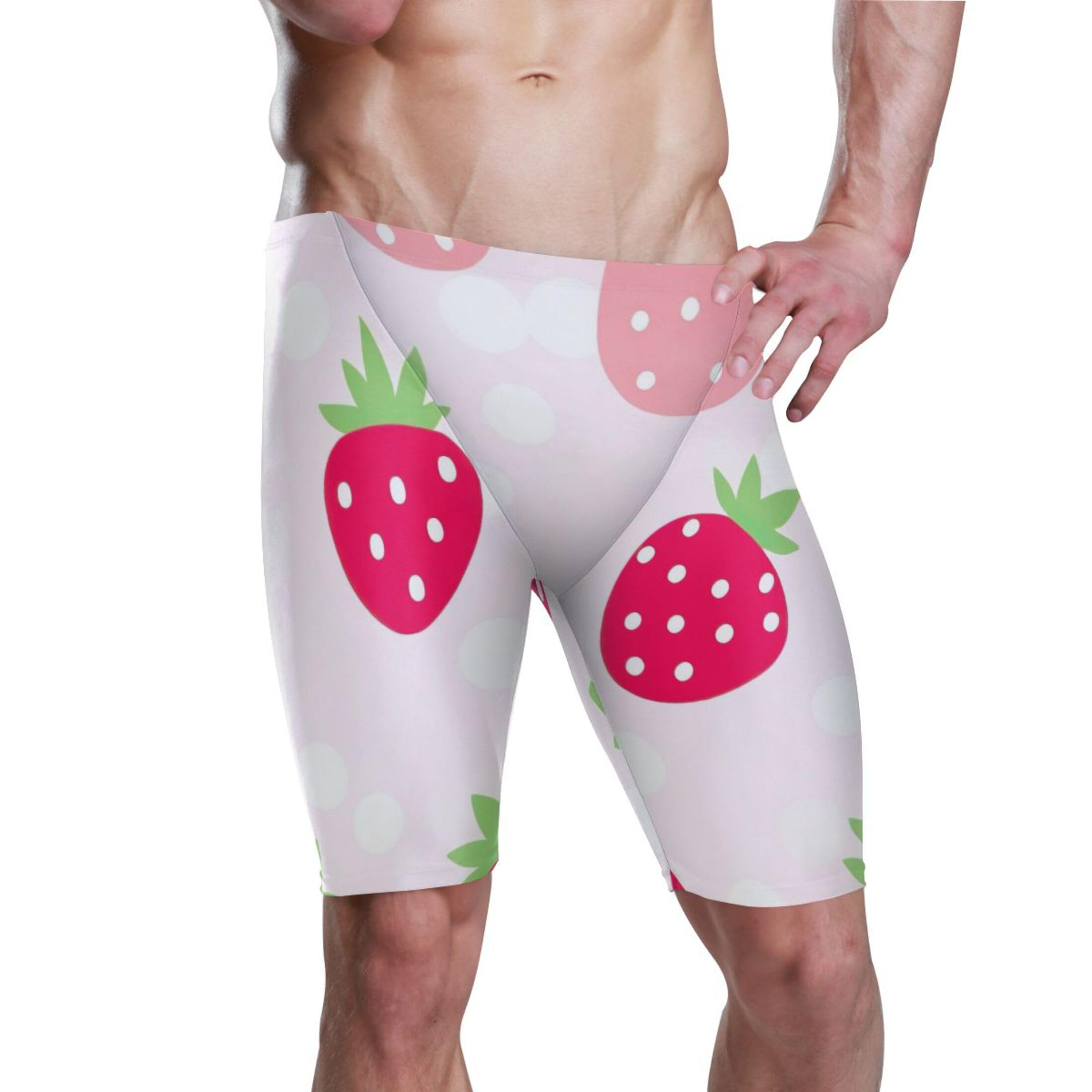 UMIRIKO Strawberry Fruit Swim Jammers Swimsuit for Men XXL B0401846
