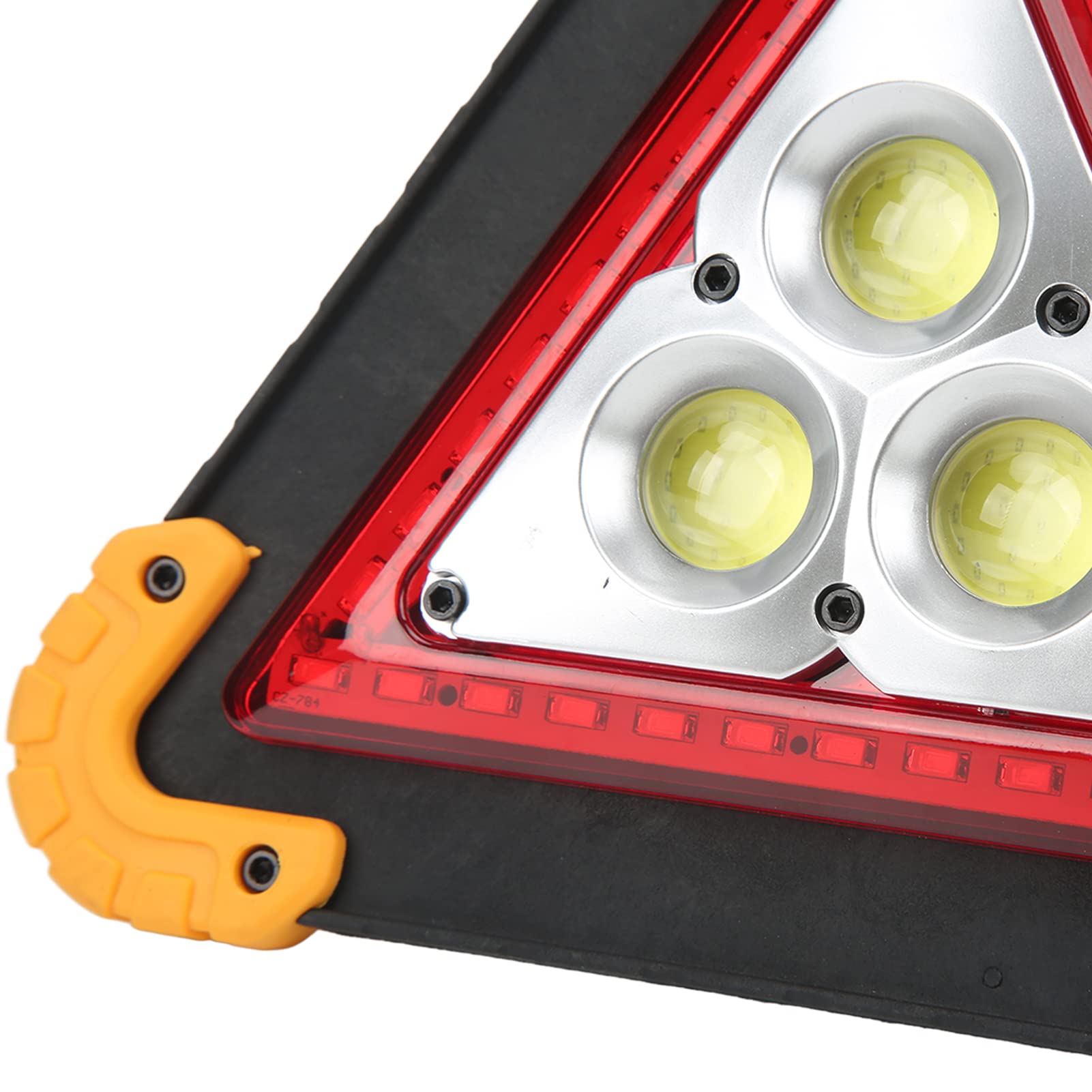 Raguso Lampada a Triangolo d'avvertimento per Auto, 4 modalità Lampada a Triangolo di Emergenza a LED Flessibile Portatile 1500lm IP65 Impermeabile per Il Campeggio
