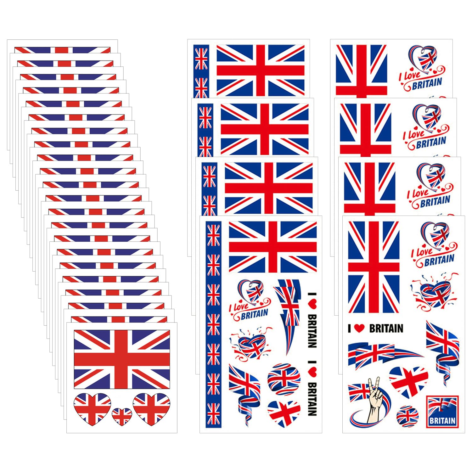 Rnskfg Color Spelling 30 National Flag Tattoo Stickers, Waterproof Tattoo Stickers, Party Decoration Stickers, Suitable For Competitions And Sports Meetings.