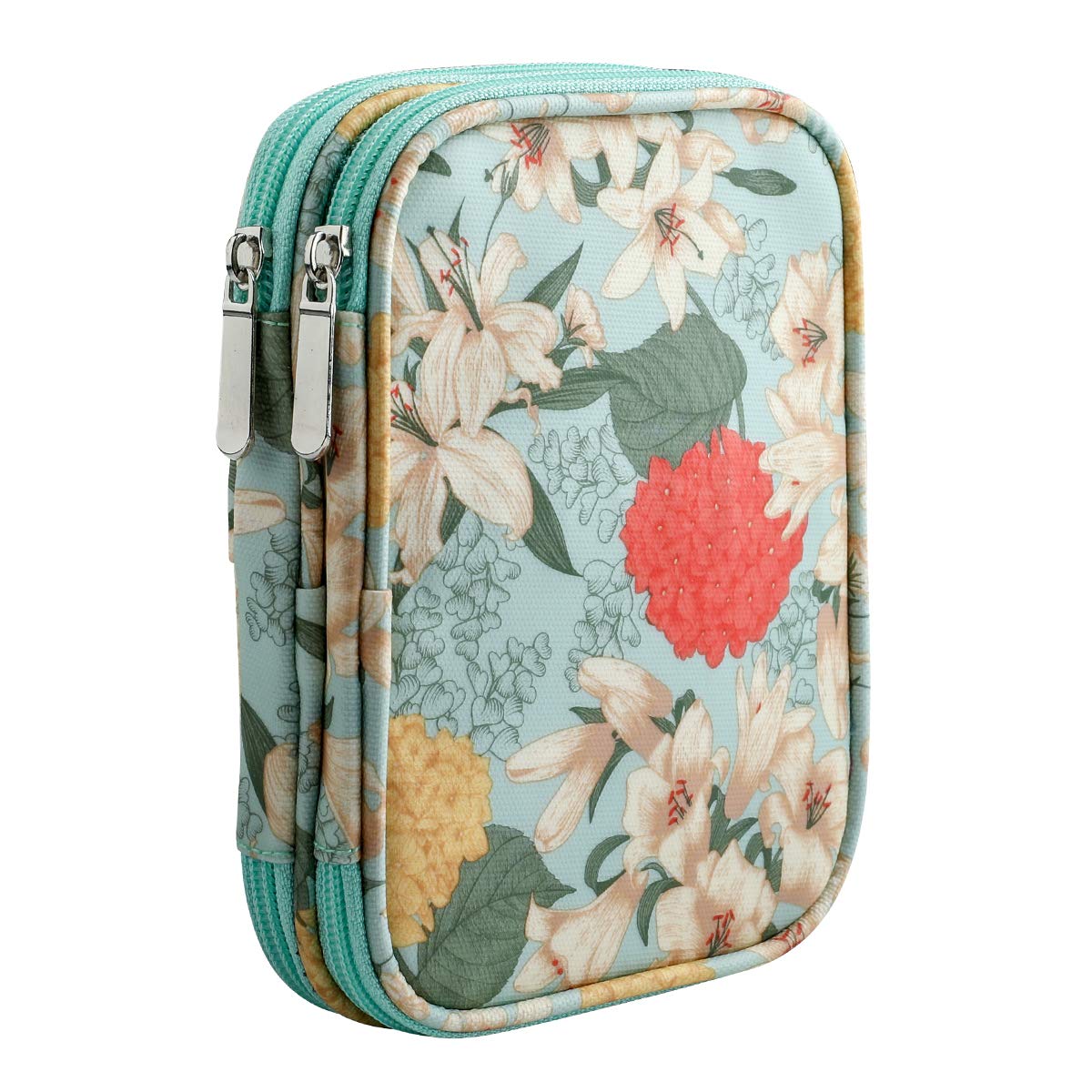 Häkelnadeltasche, Reißverschluss-Aufbewahrungstasche mit Webtaschen für Häkelnadeln/Strickzubehör/Häkelnadel-Set, leicht, einfach zu halten
