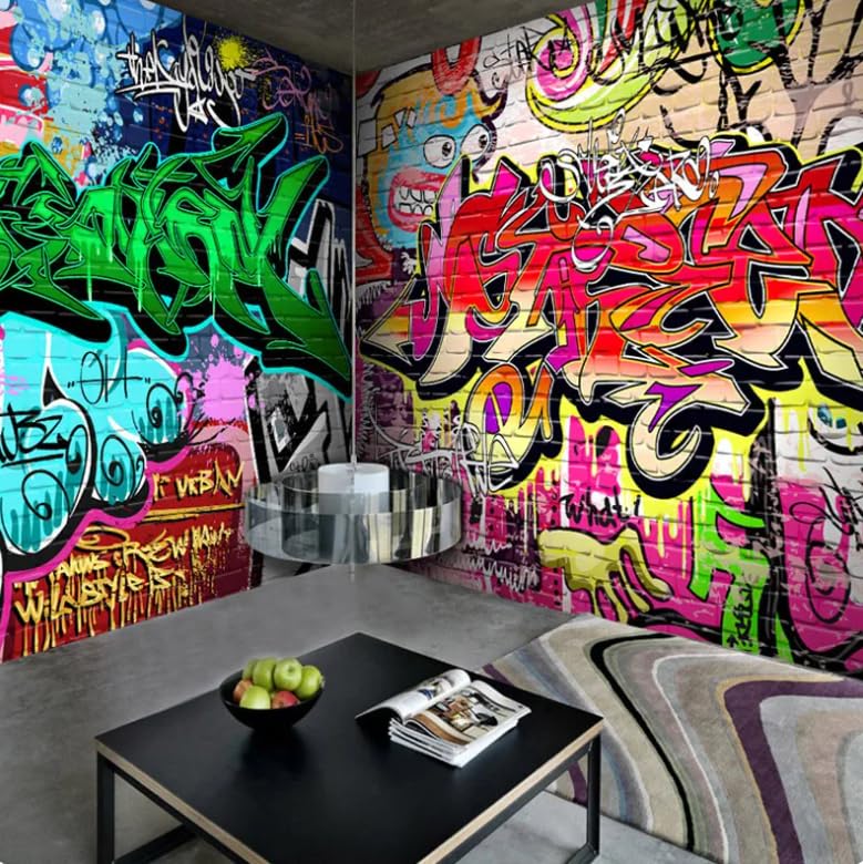 Papier peint mural pour bar KTV grand format XXL graffiti - 4