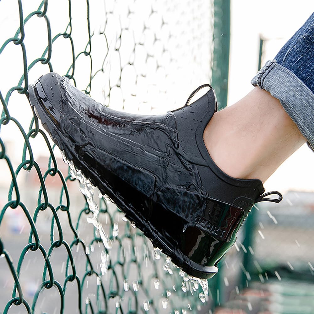 Rojeam Botas de Lluvia Hombre Impermeable Zapatos de Jardinería Botas de Agua
