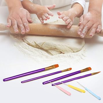 Honoson 24 Pcs Cookie Decorating Fondant Cake Decorating Tool Set,Purple