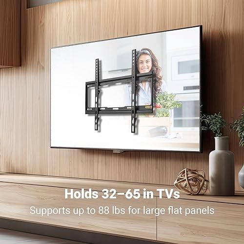Miniatura 2 de Manhattan Soporte de pared para TV  Se adapta a la mayoría de televisores LED, LCD, OLED planos y curvos de 32 a 55 pulgadas, soporta hasta 88