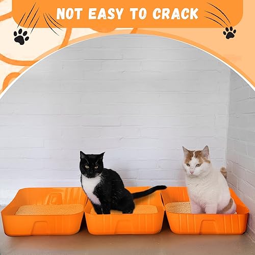 Miniatura 8 de 25 cajas de arena desechables para gatos, bandeja de arena de plástico para gatos, bandeja de arena para gatitos, conejos, cobayas, hámster,