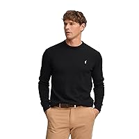 Polo Club Maglione Uomo Basico Nero 100% Cotone - Maglioni con Logo Ricamato