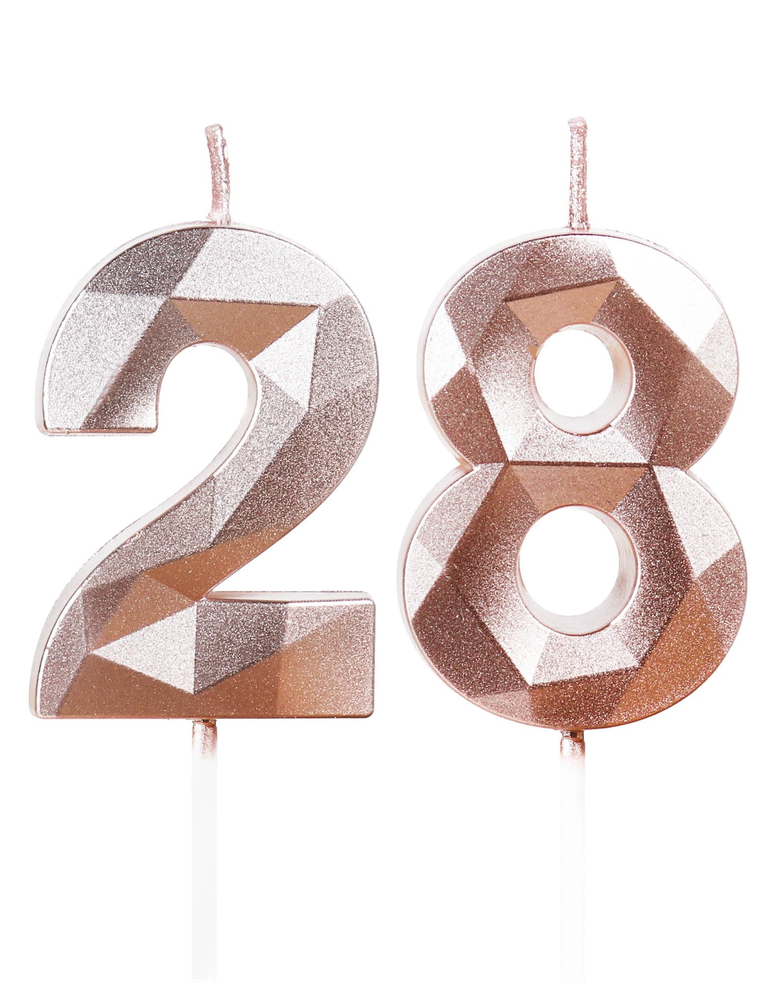 Yiran 50th Birthday Candles, Gold Number 50 Happy Birthday Candles, Cake Topper Decorations for Birthday Party, Wedding Anniversary Celebration Supply — view 78