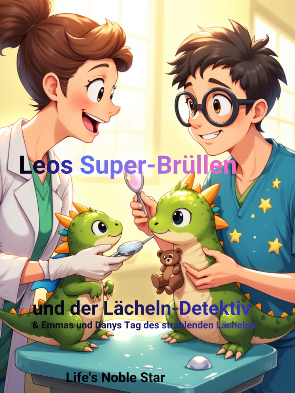 Leos Super-Brüllen und der Lächeln-Detektiv & Emmas und Danys Tag des strahlenden Lächelns (Pädagogisch wertvoll für Praxen und Familien)