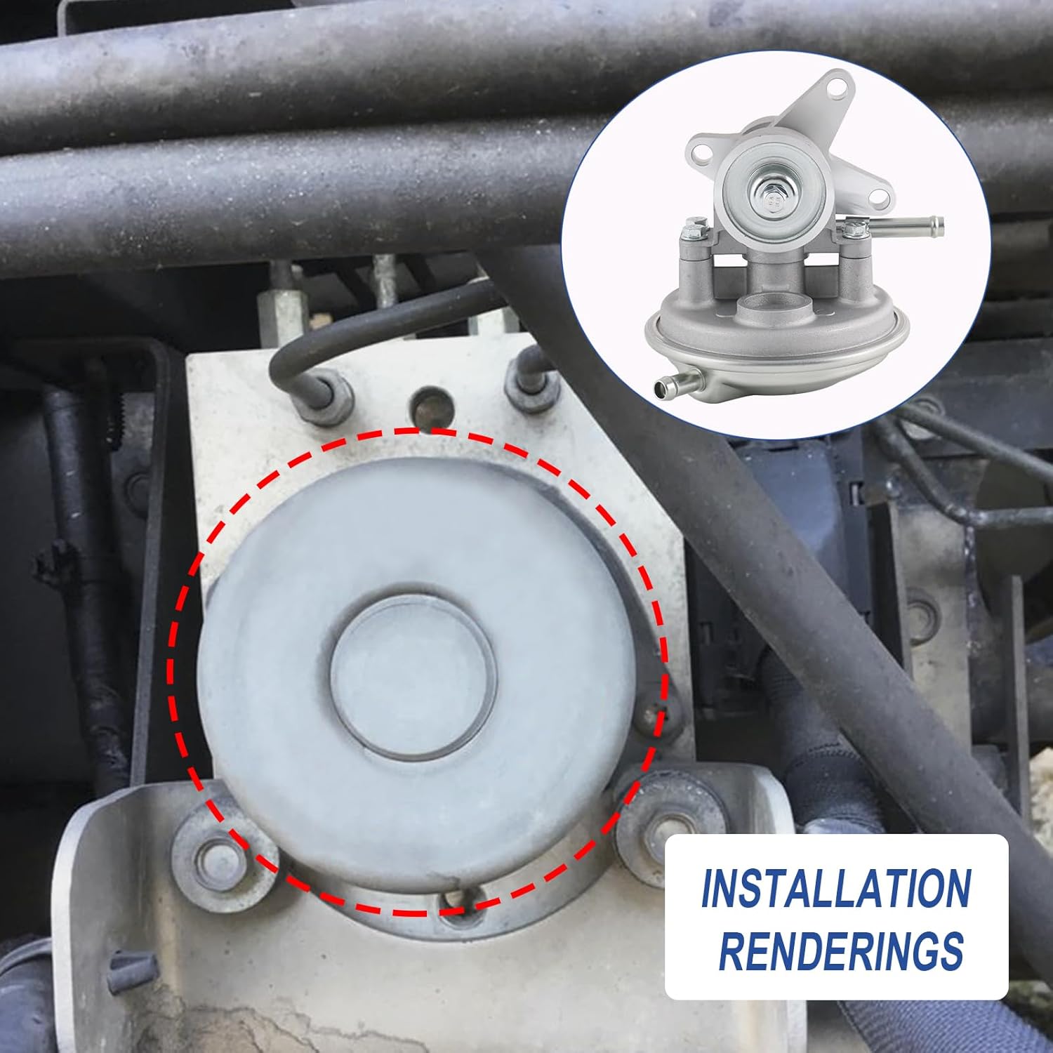 Vacuum Pump Compatible with 1995-2019 Isuzu NPR GAS V8 MPI TBI L96 LQ4 LY6 L31 L05 Crew CAB Replaces# 97241035 904-862 8972410351