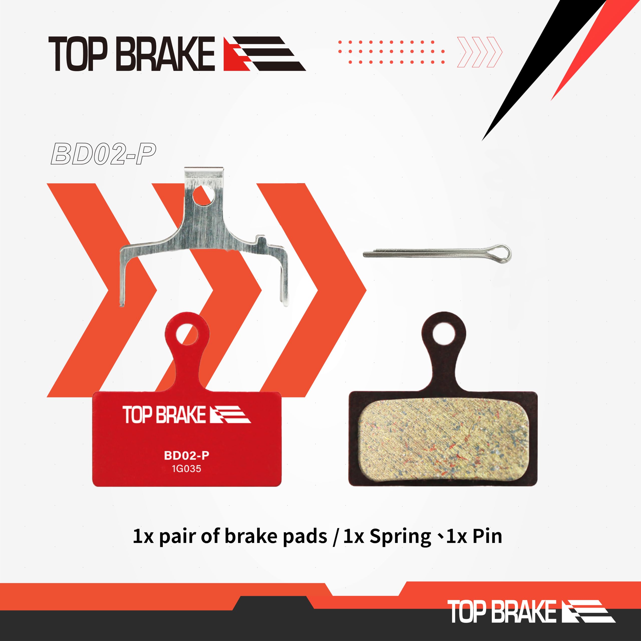 Top Brake Disc Mountain Bike Brake Pads for Shimano XTR M9000/9020 Deore XT M785/ M8000, Red, 1.27*1.17 (in) - Image 3