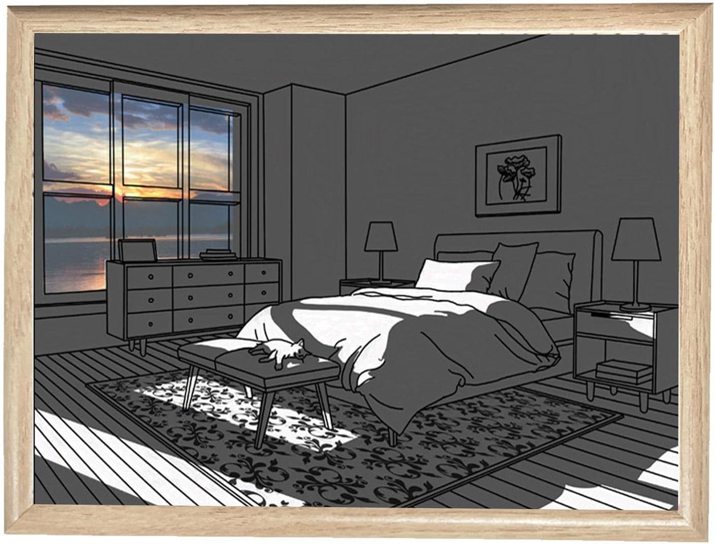 Lighting Painting Decoration, LED Night Light Photo Frame, LED Glowing