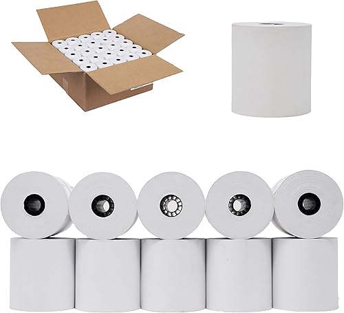 (500 rollos) Papel de recibo de bono de 1 capa de 3 pulgadas x 165 pies | TMU200 SRP275 Star sp 700 Rollos de papel de impresora de cocina de