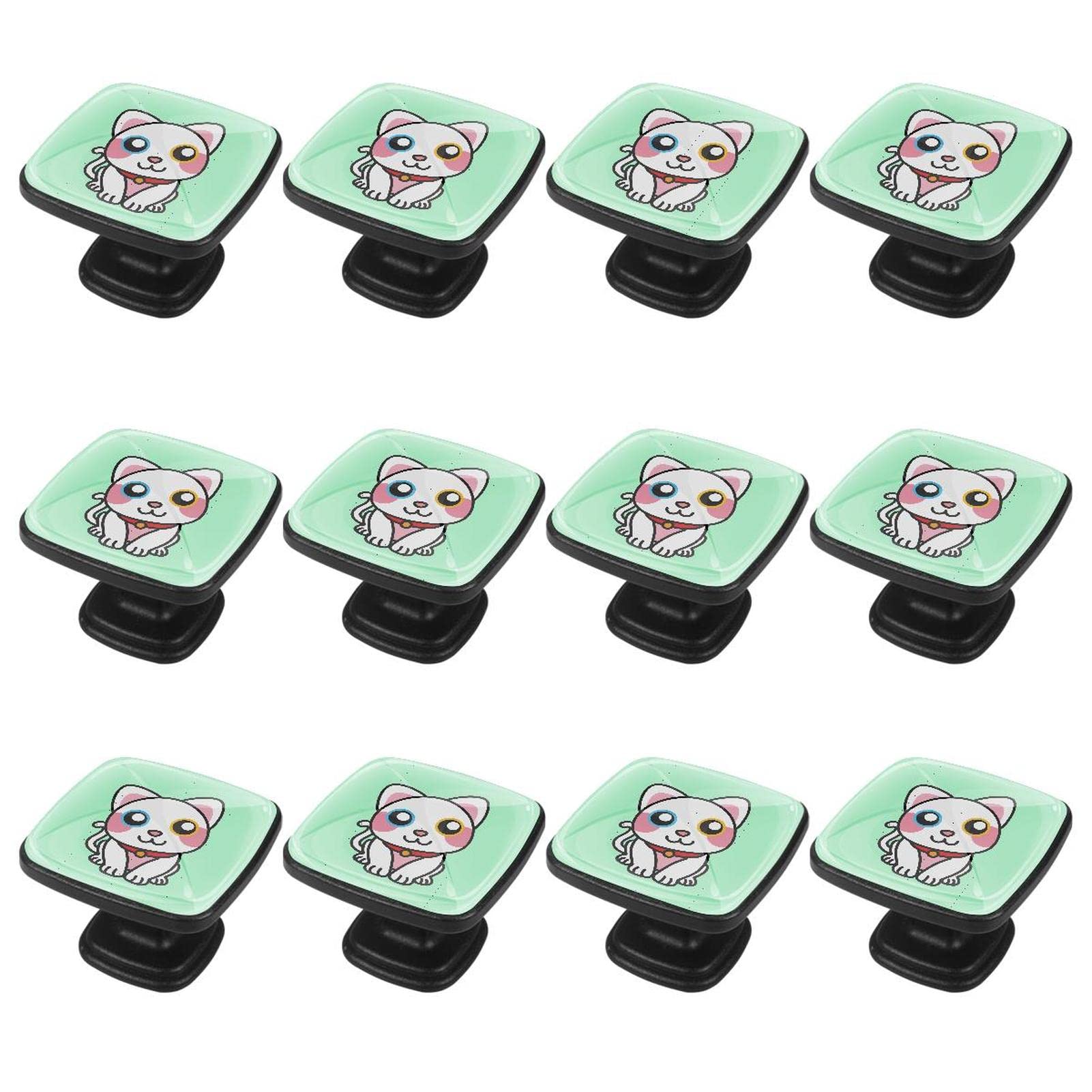 Boutons de meuble chat pour relooker un placard : lot de 12 poignées de tiroir de cuisine