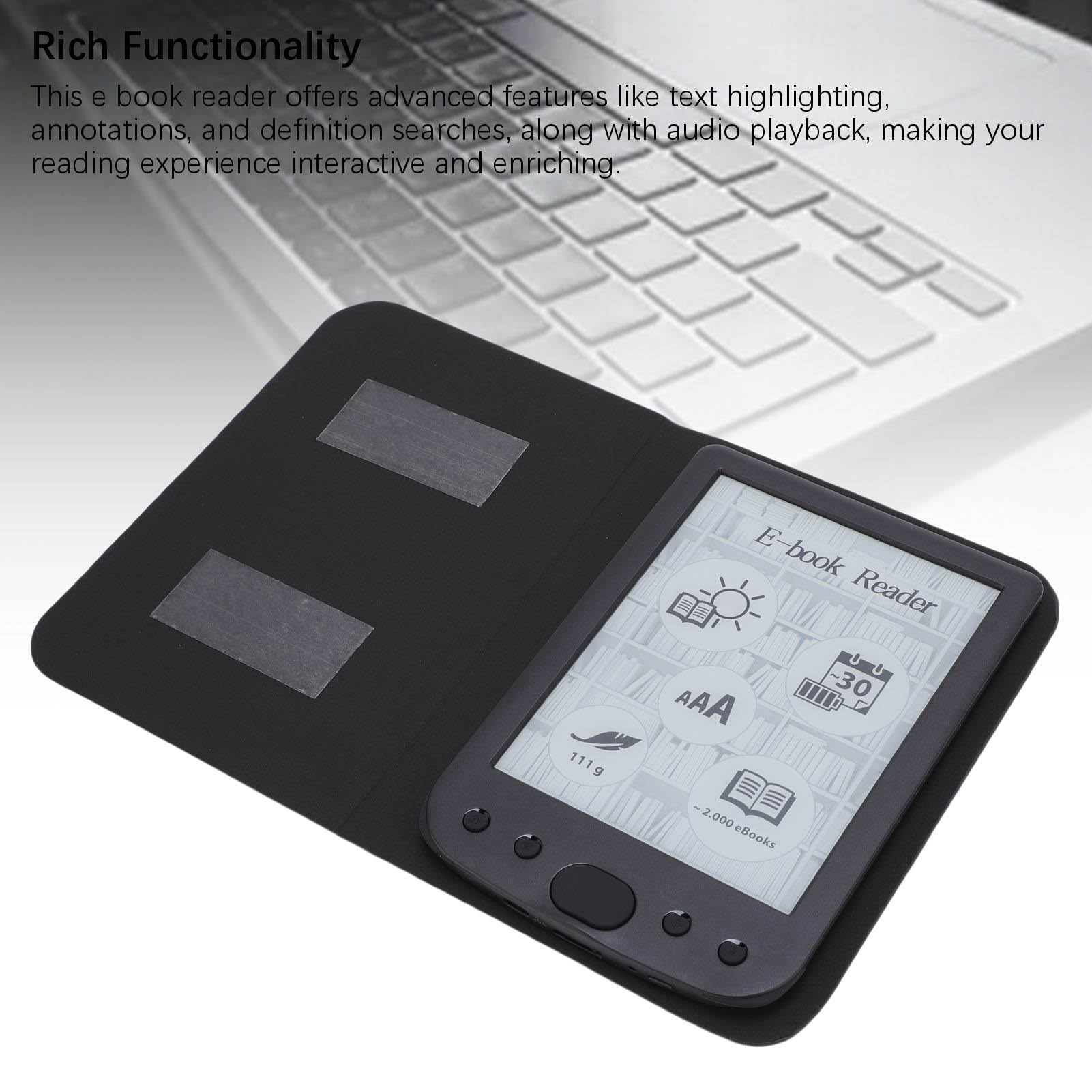 Tangxi 6-calowy Czytnik E-booków, Ekran Dotykowy HD, Technologia E-Ink, 32 GB Pamięci ROM, Wi-Fi, Długa wytrzymałość, Czytnik Android E (16GB)