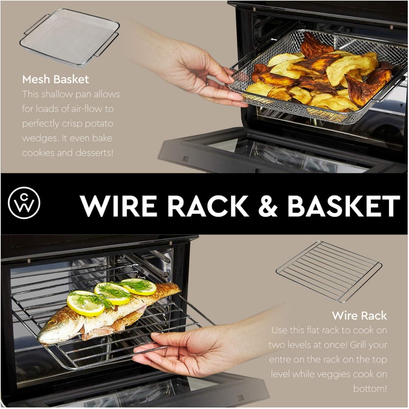 ChefWave Air Fryer 8 Cooking Accessories